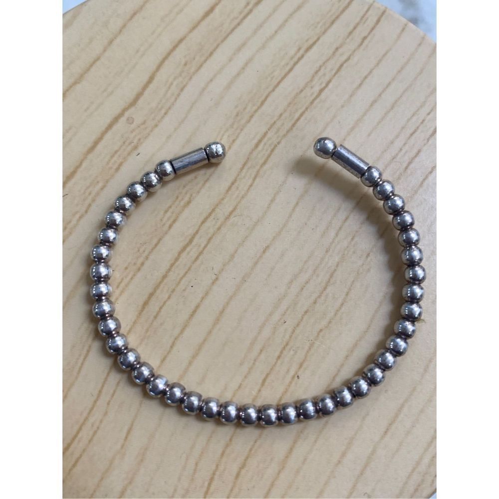 Silver Beaded Childs Bracelet #beaded bracelet